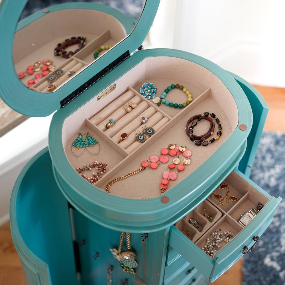 Amazon.com: Hives and Honey - Daley Oval Jewelry Armoire - Stylish